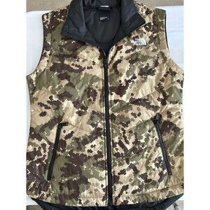The North Face Womens Tamburello 2 Camo Vest Jacket Size Small Puffer Full Zip